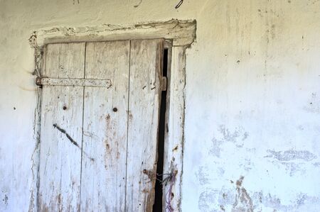 Old attic doorの写真素材