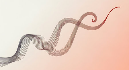Abstract background with smooth wavy lines. Vector illustration for your designの素材