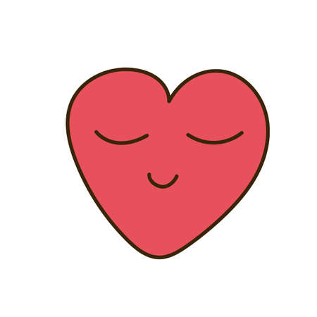 Cute heart hand-drawnのイラスト素材