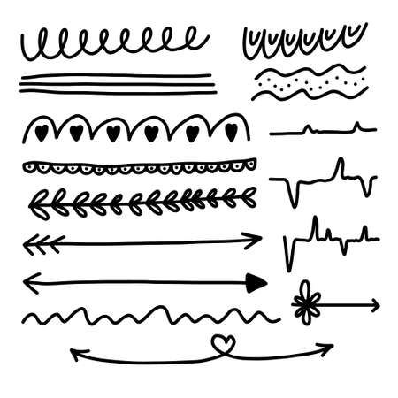 Hand drawn vector arrows setのイラスト素材