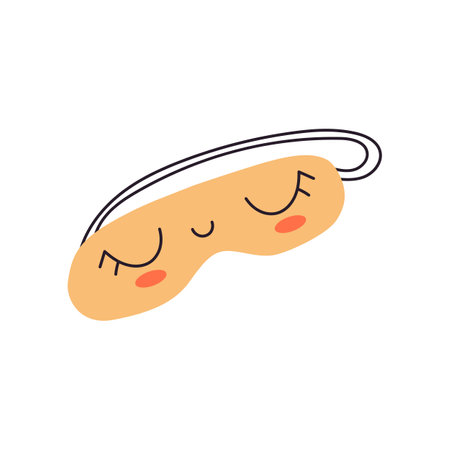 Cute Sleep Mask. Concept of Self-love. Vector illustrationのイラスト素材