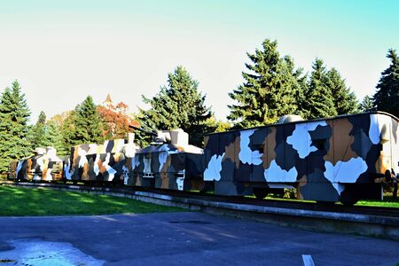 armored train / Slovakia Zvolen 2014 October 14 Memorial to World War 2のeditorial素材
