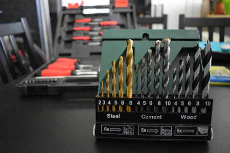 Drills for wood and iron and stoneの写真素材