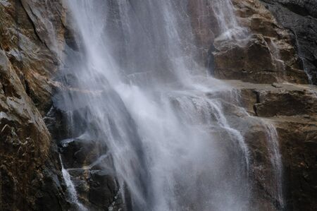 Detail of Upper Yosemite Falls: Yosemite National Park, California, USAの写真素材