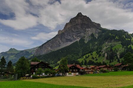 Impression of the Rugged Mountainous Scenery in Central Switserland.の写真素材
