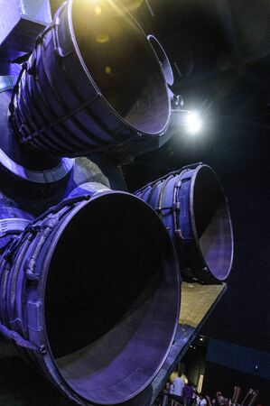 Space Shuttle Atlantis Main Engine on display at the Kennedy Space Center