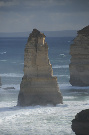 Later afternoon shot of the twelve apostles, a famous rock formation off the coast of Victoria, Australia, along the great ocean road.の写真素材
