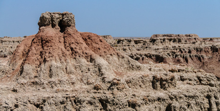 Landscape shot of Badlands National Park, South Dakotaの写真素材