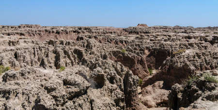 Landscape shot of Badlands National Park, South Dakotaの写真素材