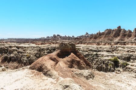 Landscape shot of Badlands National Park, South Dakotaの写真素材