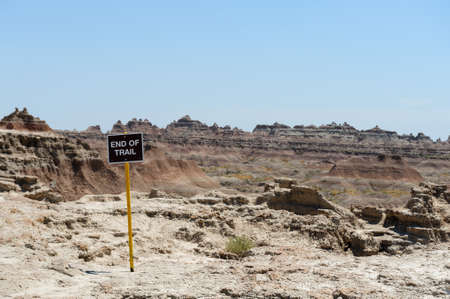 Landscape shot of Badlands National Park, South Dakotaの写真素材