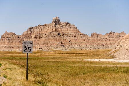 Landscape shot of Badlands National Park, South Dakotaの写真素材