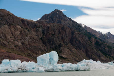 Viedma forms one of the largest glaciers in the Santa Cruz province in Argentina.の写真素材