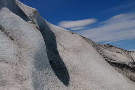 Viedma forms one of the largest glaciers in the Santa Cruz province in Argentina.の写真素材