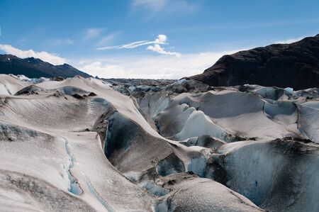 Viedma forms one of the largest glaciers in the Santa Cruz province in Argentina.の写真素材