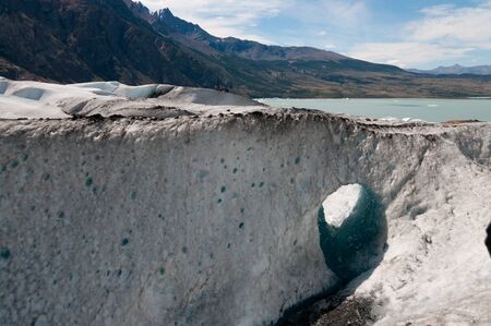 Viedma forms one of the largest glaciers in the Santa Cruz province in Argentina.の写真素材