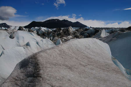 Viedma forms one of the largest glaciers in the Santa Cruz province in Argentina.の写真素材