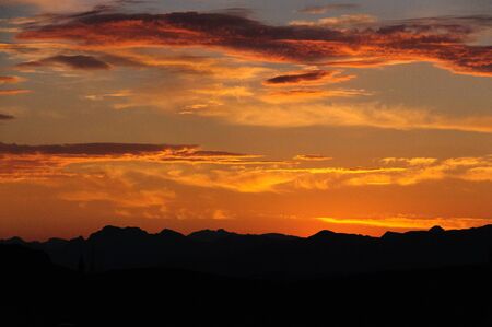 The Rising sun over the Northern parts of Yellowstone National Park, nearの写真素材