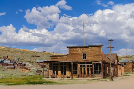 The old saloon in the Ghost Town of Bodie, California.の写真素材