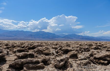 Landscape shot of the Devils Golf Course area in Death Valley National Parkの写真素材