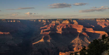 The South Rim of the Grand Canyon on an early August evening, just before sunsetの写真素材