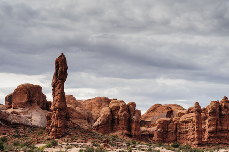 Delicate rock formations in Arches National Park, USA