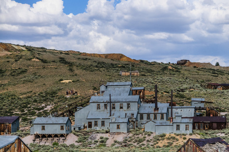 Ruined Stamp Mill in the Californian Ghost Town of Bodieの写真素材