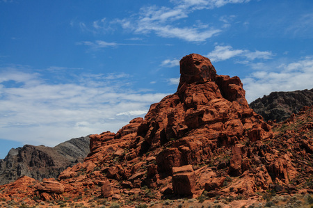 The Colorful Rock formations of the Valley of Fire State Park in Nevada.の写真素材