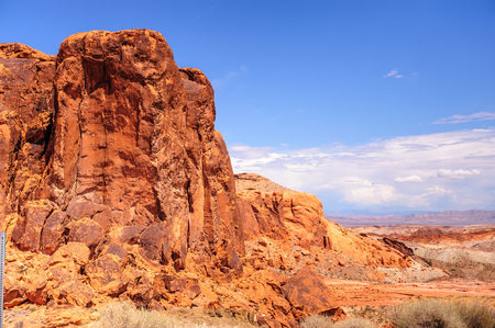 The Colorful Rock formations of the Valley of Fire State Park in Nevada.の写真素材