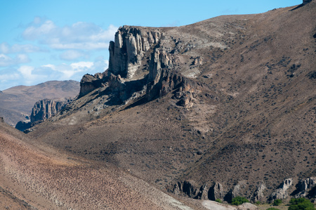 Somewhere along the route from the cueva de las manos to Ruta 40, near Bajo Caracolesの写真素材