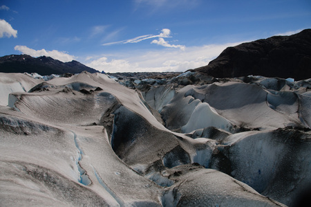 Viedma forms one of the largest glaciers in the Santa Cruz province in Argentina.の写真素材