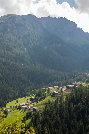 Impression of the Rugged Alpine Mountains in the Italian Dolomites on a beatiful Summers Afternoon.の写真素材
