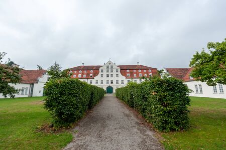 Lautrach, Germany, July 23 2018. Exterior of the German hunting Castle Schloss Lautrach. It was famous for many scientist who visited, including Albert Einstein. Currently, it is a conference hotel.のeditorial素材