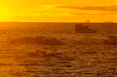 Sunset over the Weddell Seaの写真素材