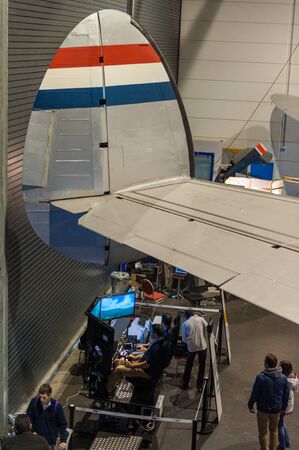 Lelystad, November 2, 2013. Visitors attending FSWeekend, the worlds largest annual Flight...