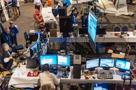 Lelystad, November 2, 2013. Visitors attending FSWeekend, the worlds largest annual Flight...