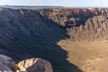 Overview of the Famout Meteor Crater in Arizona.の写真素材