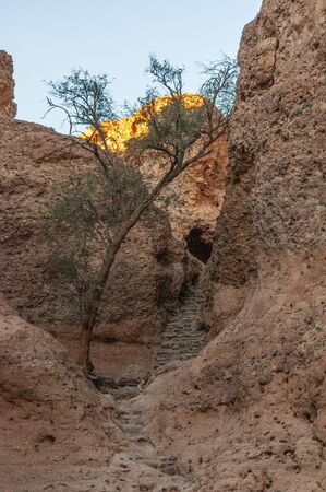 Impression of Sesriem Canyon, in the Hardap region of Namibia, during sunset.の写真素材