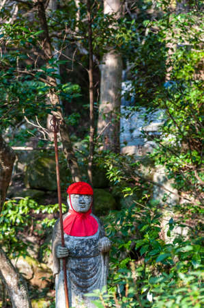 Hiroshima, Japan - January 2, 2020. Statue outside the Mitaki Dera temple in Hiroshima. This is one of the most famous Buddhist temples in in Japan.のeditorial素材