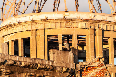 Hiroshima, Japan - Jan 1, 2020. Exterior shot of the Atomic Bomb dome in Hiroshima.のeditorial素材