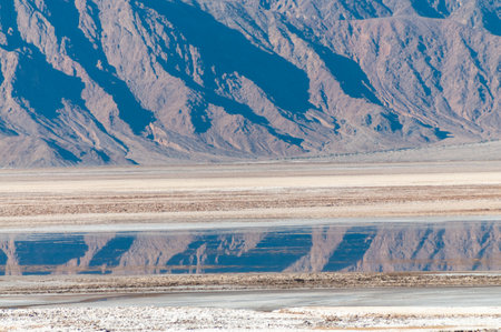 Death Valley landscape on a sunny winter afternoon, near Beatty junction.の写真素材
