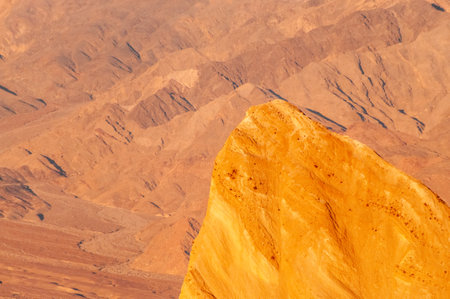 An early morning sunrise at Zabriskie Point, Death Valley, in late December.の写真素材