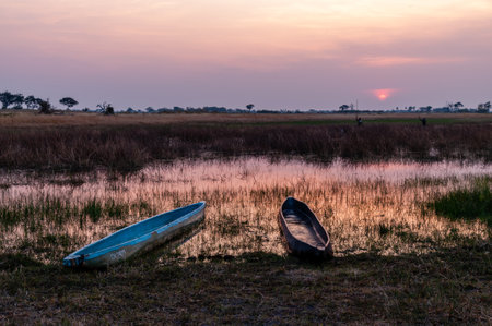 Wide angle shot of a beautiul sunset.の写真素材