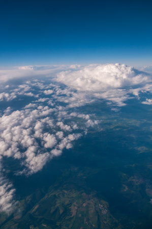 Just about the clouds while approaching Amsterdam.の写真素材