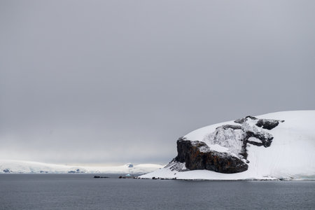 Impression of the Coastline near Mikkelsen Harbour, on the Antarctic Peninsulaの写真素材