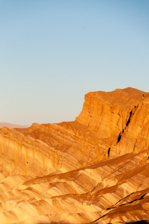 An early morning sunrise at Zabriskie Point, Death Valley, in late December.の写真素材