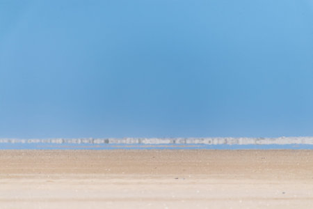 Telephoto of an empty desert landscape near Cape Cross, along the Skeleton Coast, in Western...