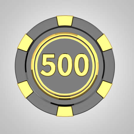 Betting chip on white backgroundの写真素材