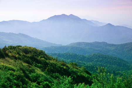The landscape of the mountains 