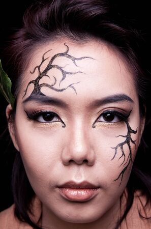 Beautiful Fashion Woman portrait. Creative Makeupの写真素材
